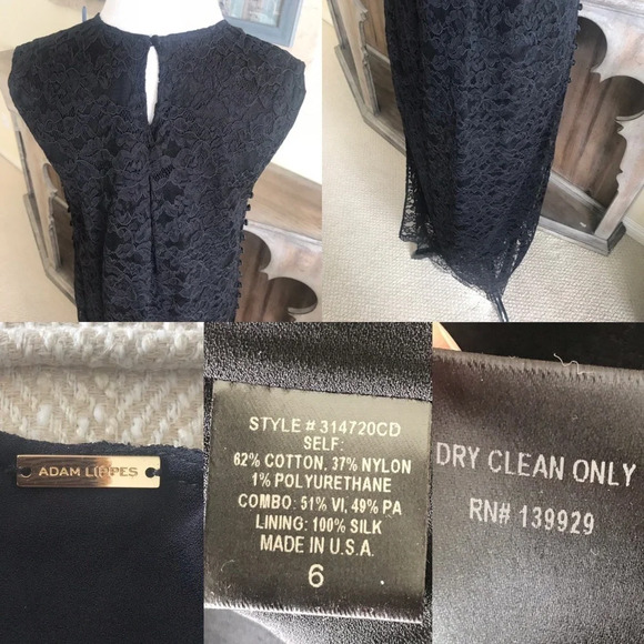 Adam Lippes Layered Lace Long Dress Black Designer Women’s 6 - Picture 7 of 7